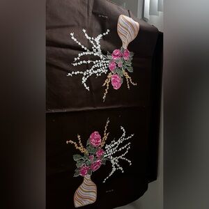 3 Vintage Gucki Floral Rose Print Fabric